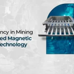 Illustration of advanced magnetic separation technology in mining operations for high-value ore recovery