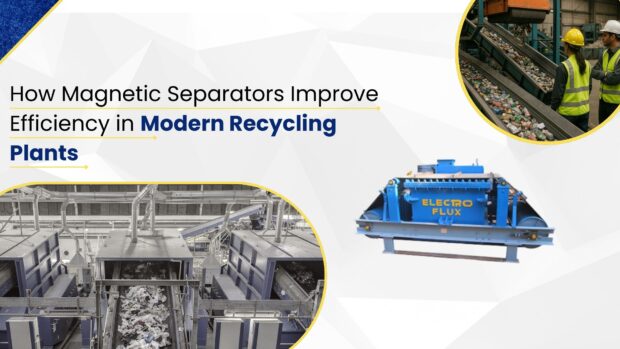 Magnetic separators in recycling plant