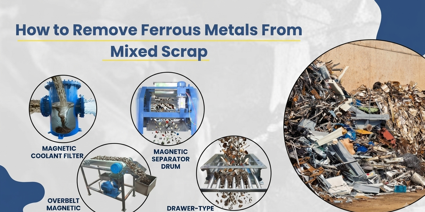 How to Remove Ferrous Metals From Mixed Scrap