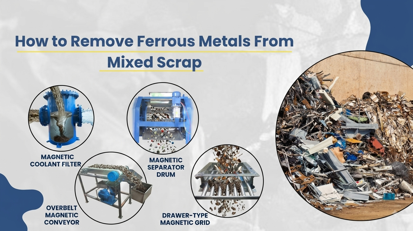 How to Remove Ferrous Metals From Mixed Scrap