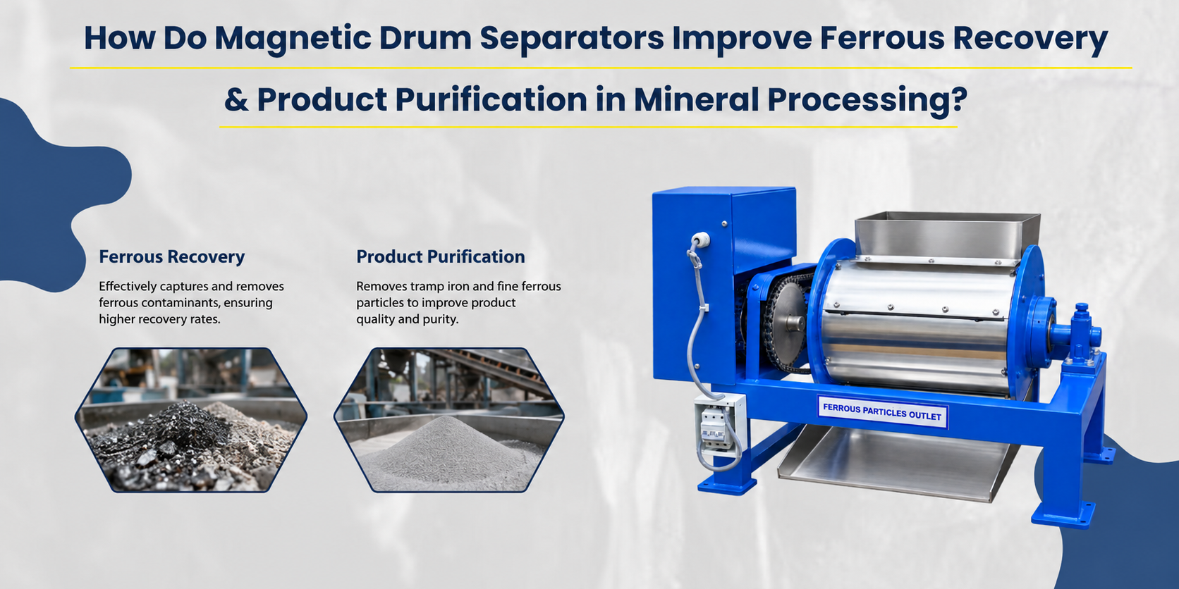 How Do Magnetic Drum Separators Improve Ferrous Recovery and Product Purification in Mineral Processing